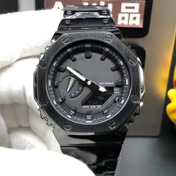 wristwatches salling men watch golden stainless steel digital watches military clock electronic sports wristwatch relogio g, Slivery;brown
wristwatches salling men watch golden stainless steel digital watches military clock electronic sports wristwatch relogio g, Slivery;brown