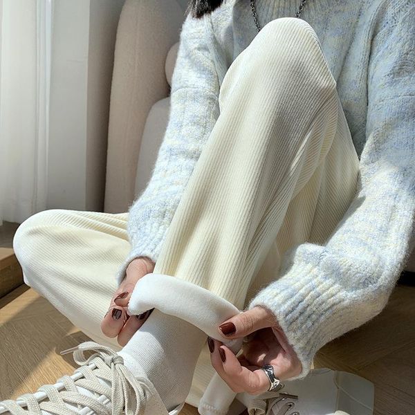 women's pants & capris casual loose high waist harem women 2021 spring autumn female warm velvet trousers solid color wide leg slacks, Black;white
women's pants & capris casual loose high waist harem women 2021 spring autumn female warm velvet trousers solid color wide leg slacks, Black;white