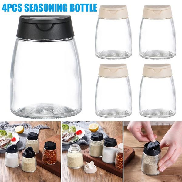storage bottles & jars 4pcs double lids seasoning shakers glass spice sifter barbecue salt and pepper shaker container set
storage bottles & jars 4pcs double lids seasoning shakers glass spice sifter barbecue salt and pepper shaker container set