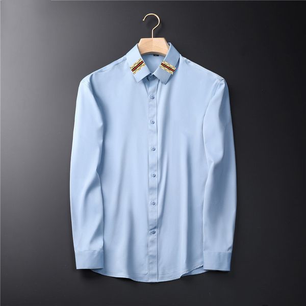 new 2021 mens designer shirts fashion casual shirt men slim fit shirts stripe womens small horse man solid color 2022 business dress shirt, White;black
new 2021 mens designer shirts fashion casual shirt men slim fit shirts stripe womens small horse man solid color 2022 business dress shirt, White;black