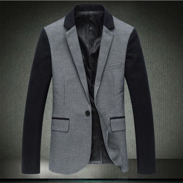 men's suits & blazers leisure for men light grey stitching blazer slim fit fashion coat casual jacket business brand large size gent li, White;black
men's suits & blazers leisure for men light grey stitching blazer slim fit fashion coat casual jacket business brand large size gent li, White;black