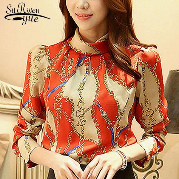 women's blouses & shirts womens and print chiffon blolouse shirt 2021 fashion women long sleeve blusas femininas 1817 50, White
women's blouses & shirts womens and print chiffon blolouse shirt 2021 fashion women long sleeve blusas femininas 1817 50, White