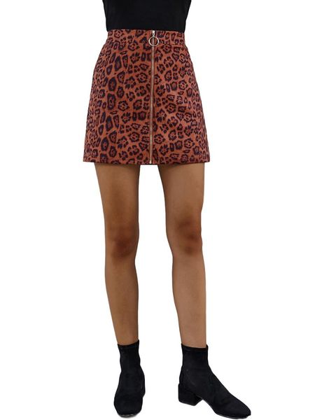 high waist zipper leopard print casual women skirt autumn winter womens clothing skirts, Black
high waist zipper leopard print casual women skirt autumn winter womens clothing skirts, Black