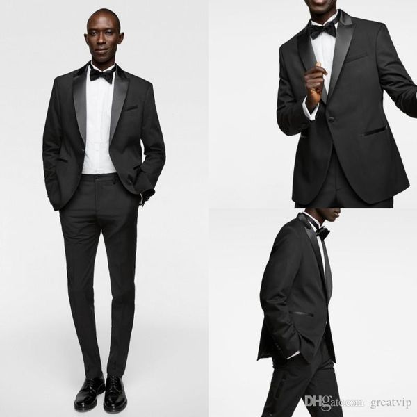 men's suits & blazers black mens business wedding tuxedos slim fit formal businessmen custom groom suit coats trousers (jackets+pants+t, White;black