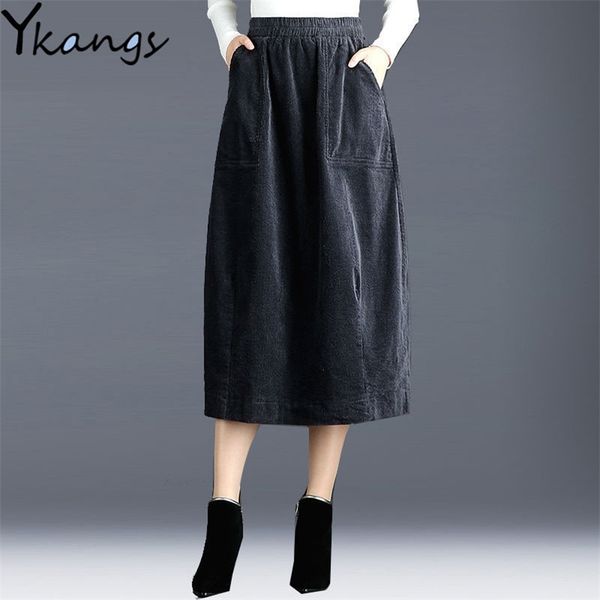 winter plus size women pocket corduroy skirt autumn vintage harajuku loose female long elastic high waist lady faldas 210421, Black
winter plus size women pocket corduroy skirt autumn vintage harajuku loose female long elastic high waist lady faldas 210421, Black