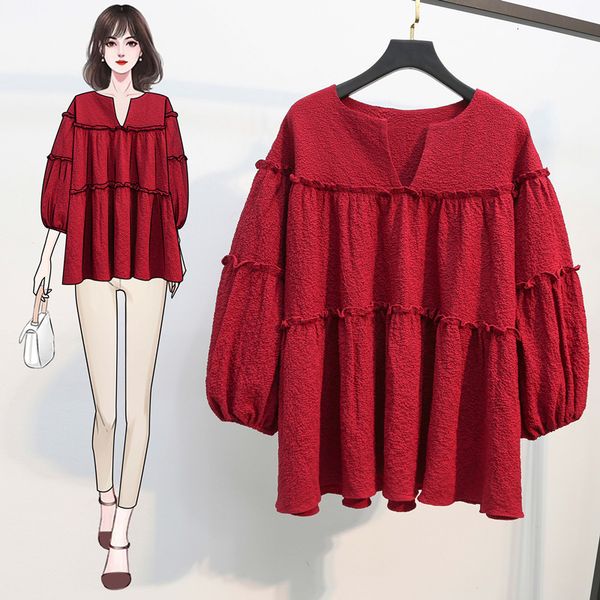 shirt fashion frilly women's blouses sexy 2021 elegant office ladies red tops a650, White
shirt fashion frilly women's blouses sexy 2021 elegant office ladies red tops a650, White