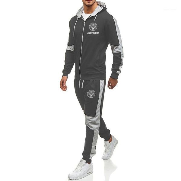 men's tracksuits 2021 jagermeister brand patchwork sports england style sets men fashion comfortable hip hop delicate printed suits, Gray
men's tracksuits 2021 jagermeister brand patchwork sports england style sets men fashion comfortable hip hop delicate printed suits, Gray