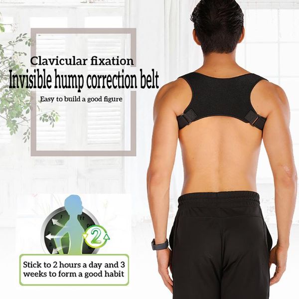 adjustable posture corrector back support strap shoulder lumbar waist spine brace pain relief orthopedic belt, Black;blue
adjustable posture corrector back support strap shoulder lumbar waist spine brace pain relief orthopedic belt, Black;blue