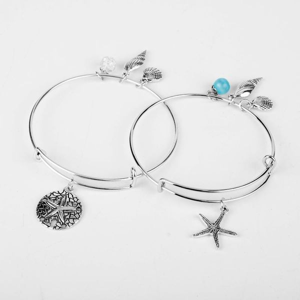 charm bracelets summer beach mermaid starfish shell conch bohemian style bangle adjustable wristband jewelry-25, Golden;silver
charm bracelets summer beach mermaid starfish shell conch bohemian style bangle adjustable wristband jewelry-25, Golden;silver