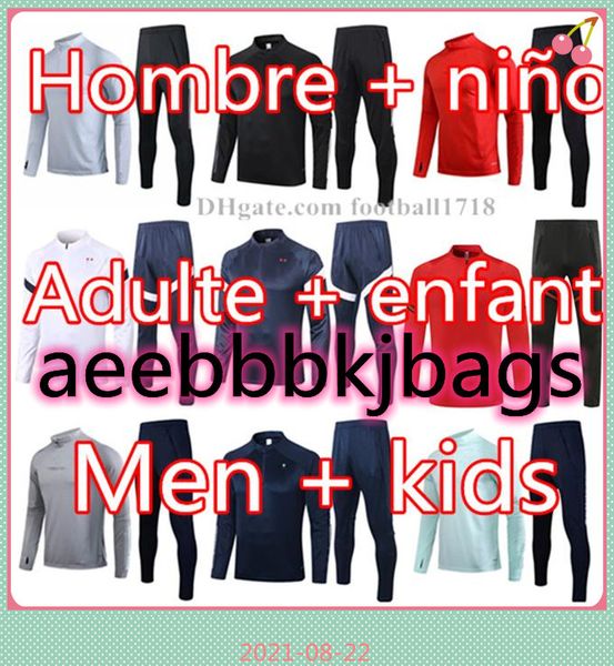 20 21 22 mens kids soccer tracksuit long sleeve chandal futbol 2021 2022 algeria men football training suit kane werner camiseta de, Black
20 21 22 mens kids soccer tracksuit long sleeve chandal futbol 2021 2022 algeria men football training suit kane werner camiseta de, Black