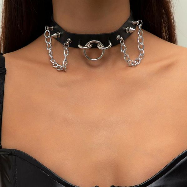 chains lacteo neo gothic pu leather collar clavicle chain choker necklace for women 2021 fashion trendy metal charm, Silver
chains lacteo neo gothic pu leather collar clavicle chain choker necklace for women 2021 fashion trendy metal charm, Silver