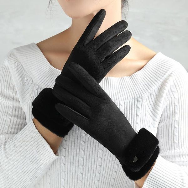 five fingers gloves women' winter warm suede leather touch screen driving for sports coldproof plush thicken full finger cycling mitten, Blue;gray
five fingers gloves women' winter warm suede leather touch screen driving for sports coldproof plush thicken full finger cycling mitten, Blue;gray