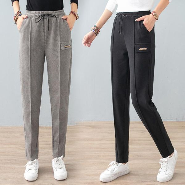 women's pants & capris autumn women's elastic waist solid casual mom harem thicken trousers sweatpants for women streetwear, Black;white
women's pants & capris autumn women's elastic waist solid casual mom harem thicken trousers sweatpants for women streetwear, Black;white
