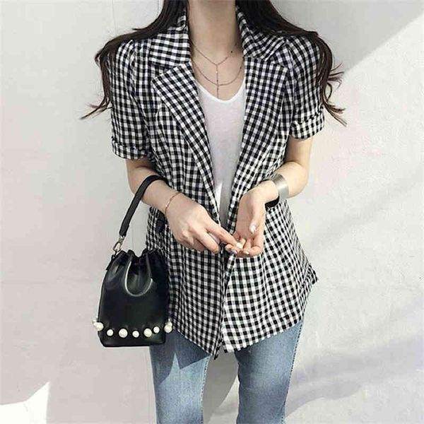 women's suits & blazers hzirip geometric ol lady chic plaid casual femme short sleeves sweet all-match coats 7gwu, White;black
women's suits & blazers hzirip geometric ol lady chic plaid casual femme short sleeves sweet all-match coats 7gwu, White;black