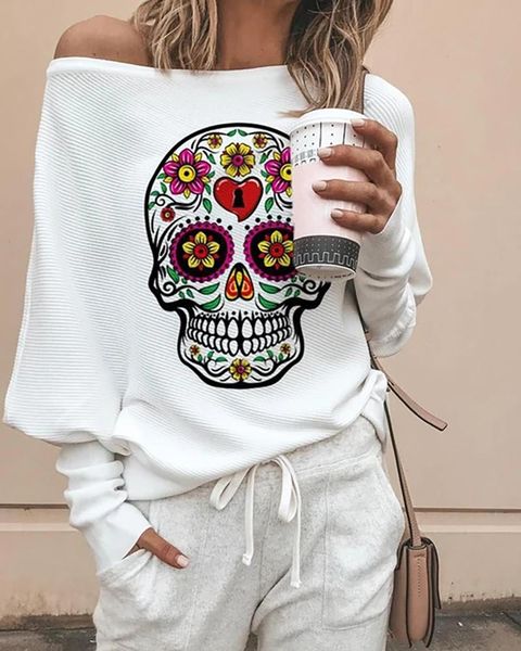 women's hoodies & sweatshirts women sweatshirt halloween print blouse fashion long sleeve casual female autumn skull pullover, Black
women's hoodies & sweatshirts women sweatshirt halloween print blouse fashion long sleeve casual female autumn skull pullover, Black