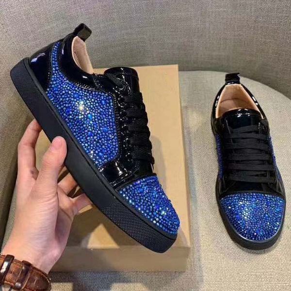 men women designer shoes leather loafers luxury sneakers mens shoe rivet cowhide casual size 34-46 with box, Black
men women designer shoes leather loafers luxury sneakers mens shoe rivet cowhide casual size 34-46 with box, Black