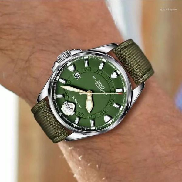wristwatches ksassaw men's military watch 5atm with canvas straps waterproof men mechanical sapphire glass automatic wristwatch, Slivery;brown
wristwatches ksassaw men's military watch 5atm with canvas straps waterproof men mechanical sapphire glass automatic wristwatch, Slivery;brown