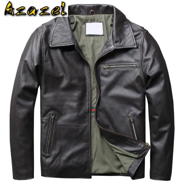 men's leather & faux mens genuine cow jackets windbreaker coats european casual real jacket vintage overcoat a789, Black
men's leather & faux mens genuine cow jackets windbreaker coats european casual real jacket vintage overcoat a789, Black