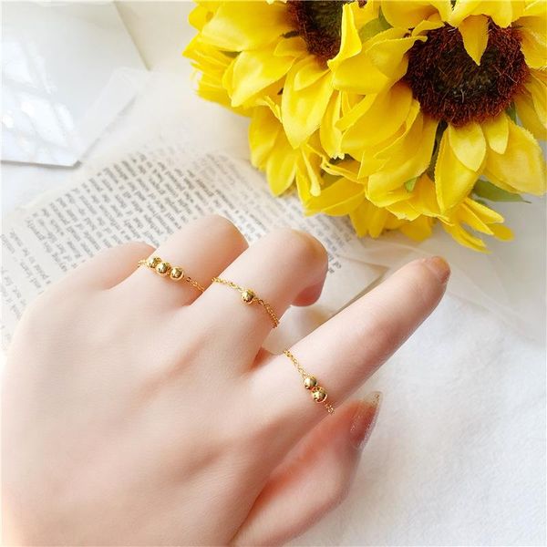 wedding rings women's gold beans small beads chain ring, soft minimalist girl's transfer bead ring style, Slivery;golden
wedding rings women's gold beans small beads chain ring, soft minimalist girl's transfer bead ring style, Slivery;golden