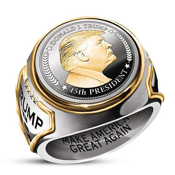 ring beset plated selling sanjie personality us president trump double color hip-hop trump jewelry man alloy, Silver
ring beset plated selling sanjie personality us president trump double color hip-hop trump jewelry man alloy, Silver