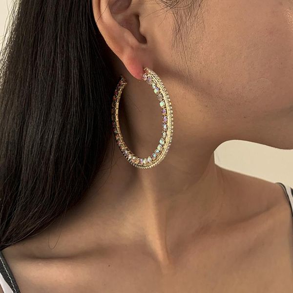 exaggerated semicircle geometric wild earring temperament inlaid with crystal ring earrings female summer accessories hoop & huggie, Golden;silver
exaggerated semicircle geometric wild earring temperament inlaid with crystal ring earrings female summer accessories hoop & huggie, Golden;silver
