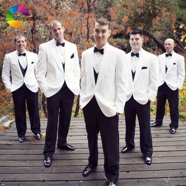 men's suits & blazers white wedding groom wear shawl lapel men terno tuxedos 2pieces (jacket+pants) groomsman prom blazer costume, White;black
men's suits & blazers white wedding groom wear shawl lapel men terno tuxedos 2pieces (jacket+pants) groomsman prom blazer costume, White;black
