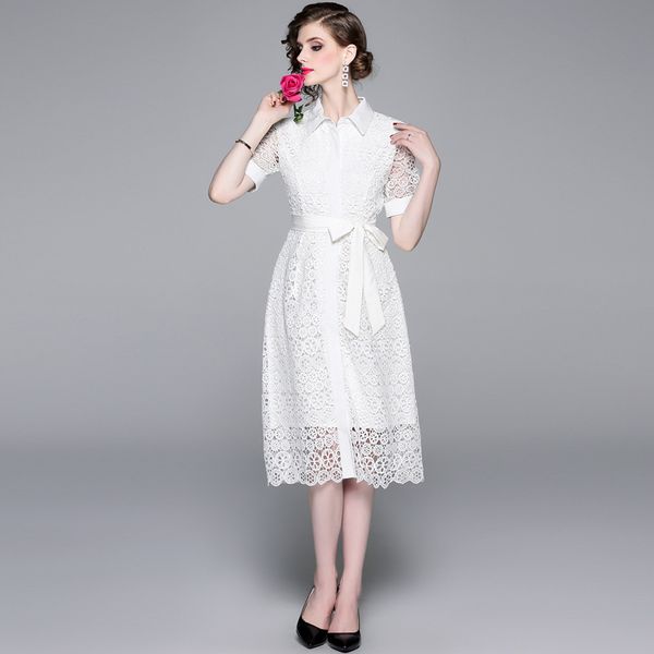 boutique dress women's wear high end 2021 temperament waist tied a-line skirt elegant water soluble lace hollow out, Black;pink
boutique dress women's wear high end 2021 temperament waist tied a-line skirt elegant water soluble lace hollow out, Black;pink