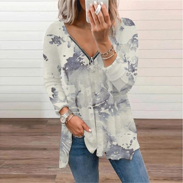 women's t-shirt chinese style ink printed casual tshirt for woemn's clothing 2021 autumn zipper oversized v neck tee shirt tunic, White
women's t-shirt chinese style ink printed casual tshirt for woemn's clothing 2021 autumn zipper oversized v neck tee shirt tunic, White