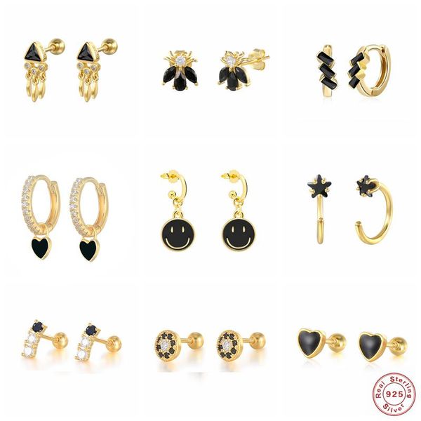 stud pendientes plata 925 black crystal piercing aretes earring for men women love heart bee zircon earrings s925 silver jewerly, Golden;silver
stud pendientes plata 925 black crystal piercing aretes earring for men women love heart bee zircon earrings s925 silver jewerly, Golden;silver