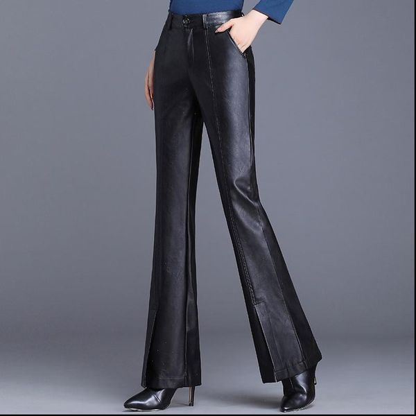 women capri pants fashion high waist pu leather trousers flare faux spring black plus size vintage loose, Black;white
women capri pants fashion high waist pu leather trousers flare faux spring black plus size vintage loose, Black;white