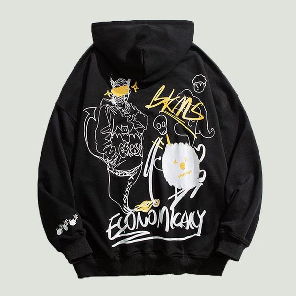 men's hoodies & sweatshirts cartoon graffiti letter printing hooded cardigan 2021 spring autumn harajuku streetwear loose zipper, Black
men's hoodies & sweatshirts cartoon graffiti letter printing hooded cardigan 2021 spring autumn harajuku streetwear loose zipper, Black