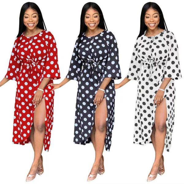 casual dresses european and american women's fashion personality polka dot printing slim sleeves irregular dress long skirt women, Black;gray
casual dresses european and american women's fashion personality polka dot printing slim sleeves irregular dress long skirt women, Black;gray