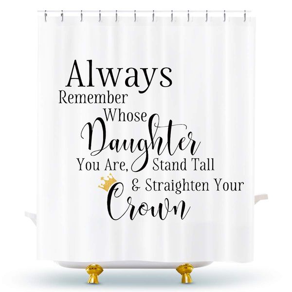 motivational quote shower curtain inspiration girl crowninch always remember whose daughter you are black white waterproof 12
motivational quote shower curtain inspiration girl crowninch always remember whose daughter you are black white waterproof 12