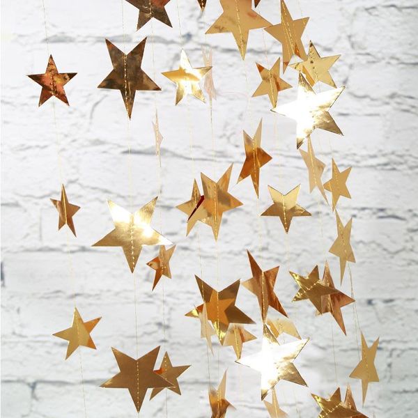 party decoration 4m gold silver paper garland star string banners wedding banner for home wall room hanging baby shower favors
party decoration 4m gold silver paper garland star string banners wedding banner for home wall room hanging baby shower favors