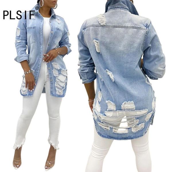 women's jackets fashion broken hole design lady long denim sleeve spring autumn coat high street brand good quality, Black;brown
women's jackets fashion broken hole design lady long denim sleeve spring autumn coat high street brand good quality, Black;brown
