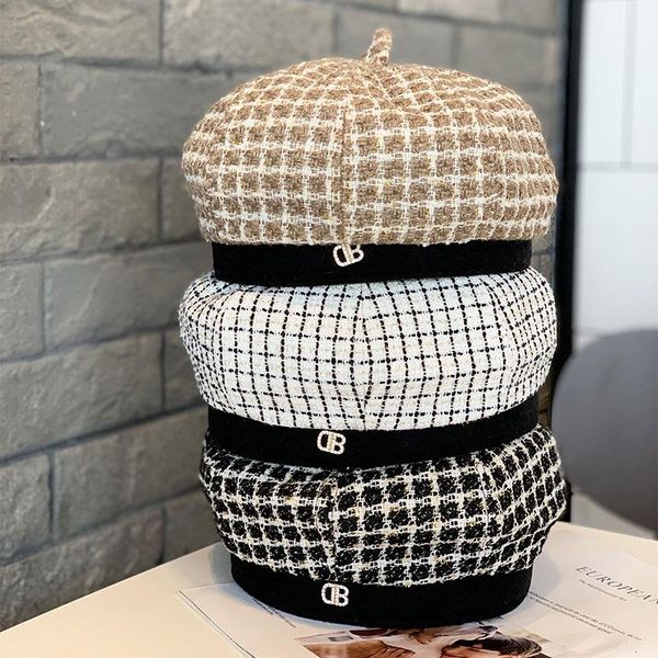 berets retro black white plaid rhinestone alphabet beret for female autumn winter korean elegant art dome pumpkin sboy hat unisex, Blue;gray
berets retro black white plaid rhinestone alphabet beret for female autumn winter korean elegant art dome pumpkin sboy hat unisex, Blue;gray
