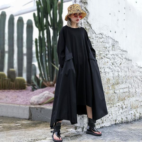 casual dresses a-line irregular loose large size black gothic cotton ankle-length office female holiday women elegant pockets dress, Black;gray
casual dresses a-line irregular loose large size black gothic cotton ankle-length office female holiday women elegant pockets dress, Black;gray