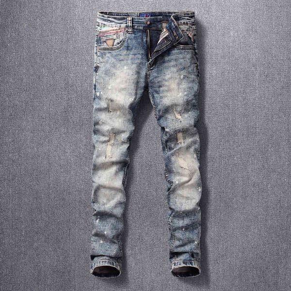 jeans fashion streetwear men jeans retro blue destroyed ripped cotton denim trousers vintage designer hip hop long pants
jeans fashion streetwear men jeans retro blue destroyed ripped cotton denim trousers vintage designer hip hop long pants