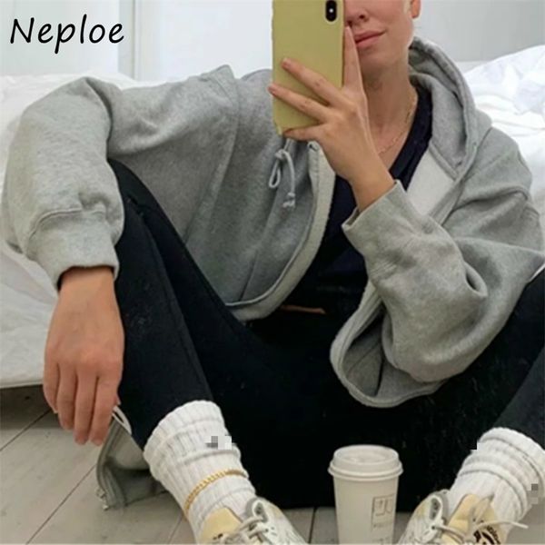 double pockets hooded sweatshirts women loose casual zipper jacket autumn solid color soft long sleeve zip-up 210422, Black
double pockets hooded sweatshirts women loose casual zipper jacket autumn solid color soft long sleeve zip-up 210422, Black