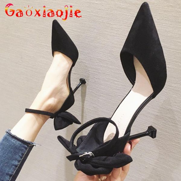 dress shoes black butterfly-knot suede women pumps fashion pointed toe high heels 6/8cm one word buckle strap french sweet princess
dress shoes black butterfly-knot suede women pumps fashion pointed toe high heels 6/8cm one word buckle strap french sweet princess