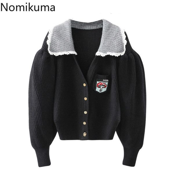 nomikuma women cardigan sweater coat korean cartoon embroidery pocket knitted jacket causal turn-down collar knitwear 6d624 210427, White
nomikuma women cardigan sweater coat korean cartoon embroidery pocket knitted jacket causal turn-down collar knitwear 6d624 210427, White