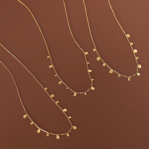 pendant necklaces yun ruo 2021 vintage 18 k gold color geometric sequins choker necklace woman jewelry fashion titanium steel accessory neve, Silver
pendant necklaces yun ruo 2021 vintage 18 k gold color geometric sequins choker necklace woman jewelry fashion titanium steel accessory neve, Silver