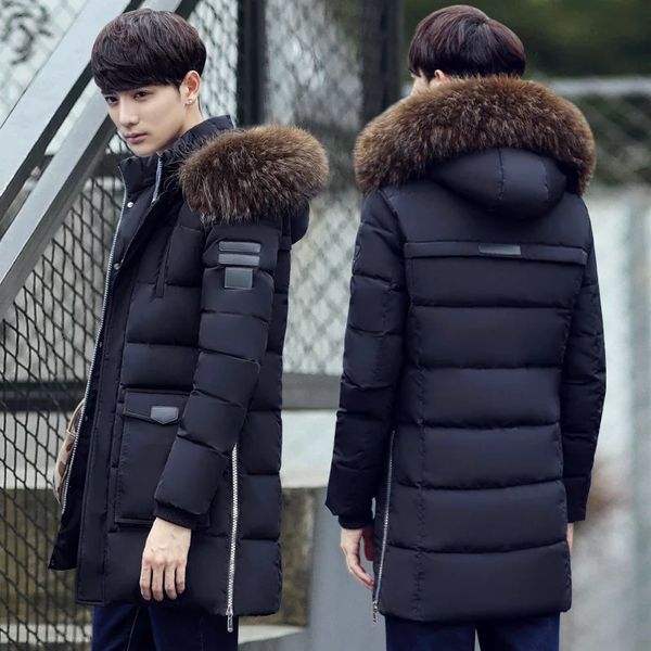 styles parka mens coat winter jacket mens slim thick fur hooded coat warm medium long cotton padded jacket, Black
styles parka mens coat winter jacket mens slim thick fur hooded coat warm medium long cotton padded jacket, Black