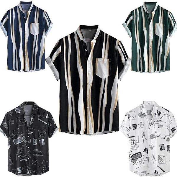men's casual shirts qiwn autumn shirt digital print color striped short sleeve men clothing mens fashion trends, White;black
men's casual shirts qiwn autumn shirt digital print color striped short sleeve men clothing mens fashion trends, White;black