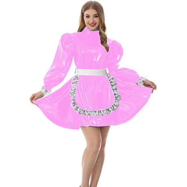 casual dresses pvc lovely puff sleeve maid dress elegant kawaii lolita gothic sissy party halloween costume xs-7xl lockable, Black;gray
casual dresses pvc lovely puff sleeve maid dress elegant kawaii lolita gothic sissy party halloween costume xs-7xl lockable, Black;gray