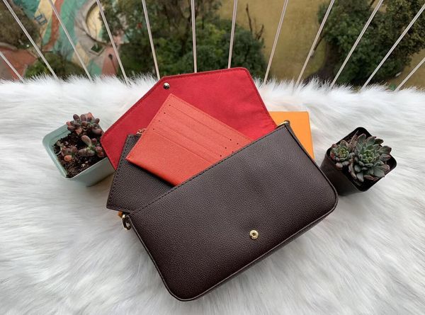 2023 fashion handbag 3-piece set design style handbag chain shoulder bag cross bag new women's purse, Red;black
2023 fashion handbag 3-piece set design style handbag chain shoulder bag cross bag new women's purse, Red;black