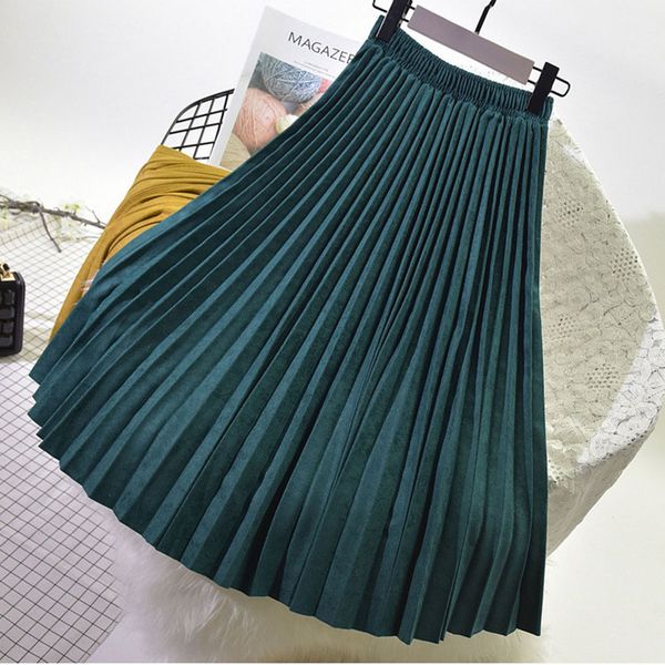2021 autumn and winter new brand deerskin pleated skirt long high waist line skirt female autumn two-layer retro long skirt, Black;gray
2021 autumn and winter new brand deerskin pleated skirt long high waist line skirt female autumn two-layer retro long skirt, Black;gray