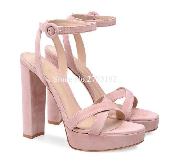 design women fashion open toe suede leather high platform sandals pink white ankle strap buckle heel dress shoe, Black
design women fashion open toe suede leather high platform sandals pink white ankle strap buckle heel dress shoe, Black