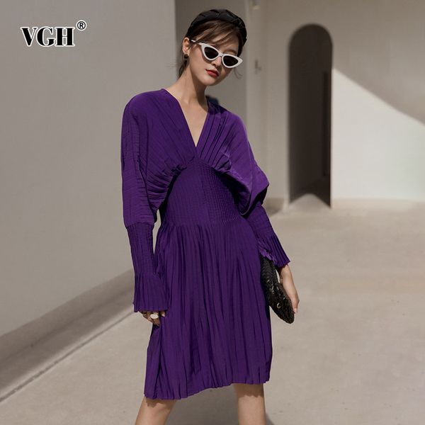 vgh ruched elegant women's dress v neck long flare sleeve high waist casual loose minimalist dresses female fashion new clothing 210421, Black;gray
vgh ruched elegant women's dress v neck long flare sleeve high waist casual loose minimalist dresses female fashion new clothing 210421, Black;gray