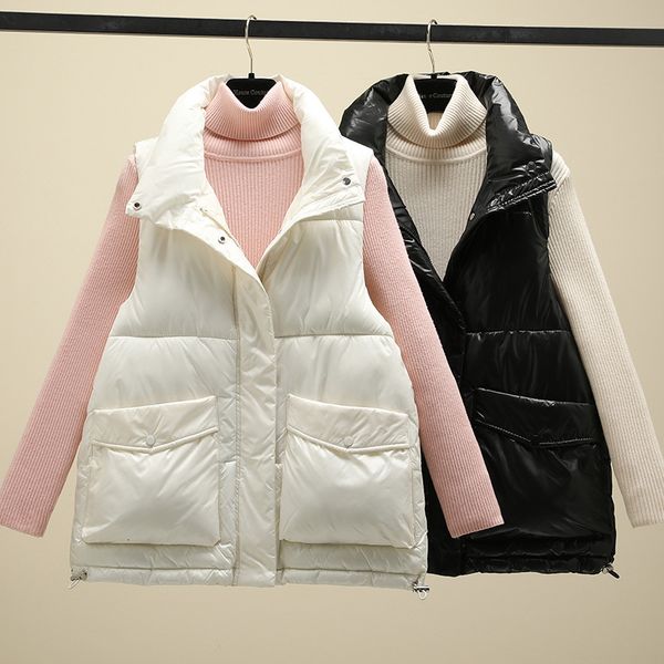 vests down women's short korean student 2021 autumn and winter versatile vt loose bread cotton et waistcoat, Black;white
vests down women's short korean student 2021 autumn and winter versatile vt loose bread cotton et waistcoat, Black;white